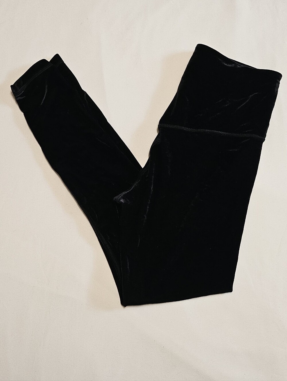 Athleta Black Velour Elation High Rise Tight Velvet Yoga Fitness Legging Size S - Picture 10 of 14
